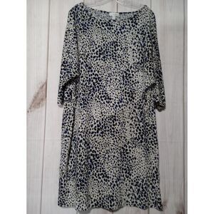 Fashion Bug Dress‎ Ladies 1x Animal Print 3/4 Sleeve Midi
